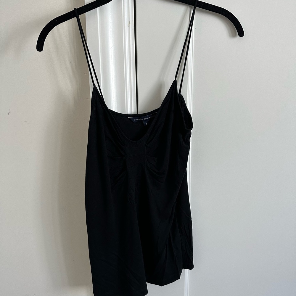 french connection black spaghetti strap tank top